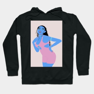 Blue Alien Woamn 01 Hoodie